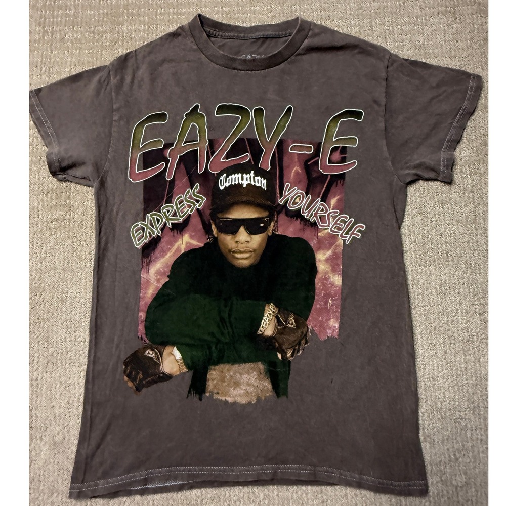 Eazy-E Graphic T-Shirt Compton Express Yourself Hip Hop Tee Small‎